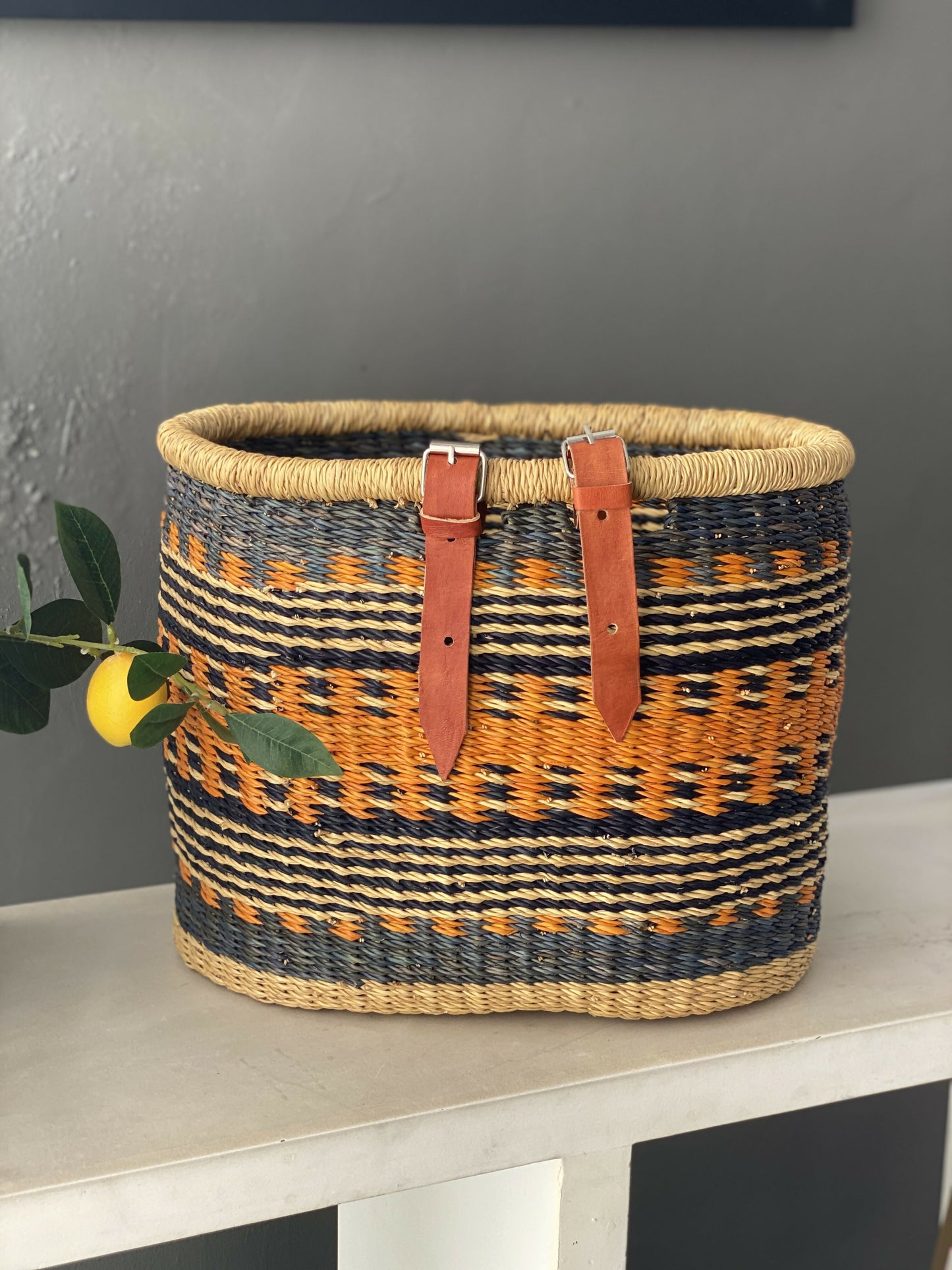 Hand Woven Bicycle Basket