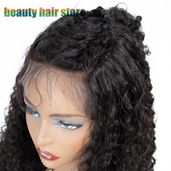 Pelucas brasileñas rizadas del cabello humano con el frente del cordón 13x4 y la densidad del 150%