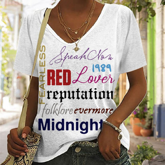 Camiseta estampada con cuello redondo y estilo hip hop clásico de moda urbana
