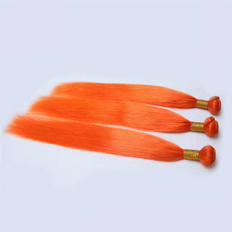Cortina de cabello humano de color Cortina de cabello naranja