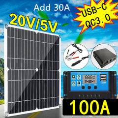 Experimente la libertad de estar siempre cargado en cualquier lugar y en cualquier momento con el Kit de Panel Solar de 200W para Cargador de Batería de 12V - ¡Deje que el poder del sol lo acompañe!