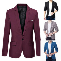 Blazer para hombre, traje de oficina bien cortado en varios colores