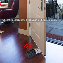 Alarma antirrobo electrónica, dispositivo de sistema de alarma de Tope de puerta con cuña de seguridad inteligente para el hogar, detección de alerta de intrusión en Hotel