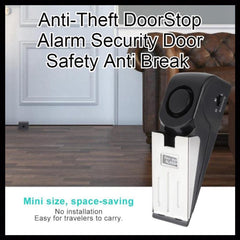 Alarma antirrobo electrónica, dispositivo de sistema de alarma de Tope de puerta con cuña de seguridad inteligente para el hogar, detección de alerta de intrusión en Hotel