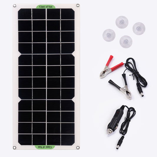 Panel Solar Monocristalino para el Coche y Hogar: ¡Carga Portátil de Batería!