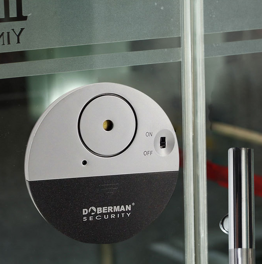 DOBERMAN SECURITY SE-0106 100dB Sensor de vibración inalámbrico electrónico alarma de ventana de puerta de seguridad para el hogar