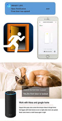Tuya Smart Wireless Door Alarma antirrobo magnética WiFi