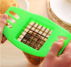 utensilios de cocina 2 cuchillas cortador de patatas cortador de patatas fritas inoxidable para cocina cortador de vegetales Home Kitchen Tool