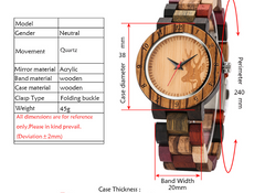 Elegancia y originalidad en tu muñeca: Reloj casual de cuarzo con madera coloreada