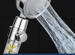 Cabezal de ducha con hélice de presión doble turbo, cabezal de ducha multifuncional