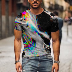 Camiseta casual con gráfico 3D para hombre