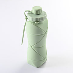 600ml Plegable de silicona Botella de agua Botella de agua deportiva al aire libre de viaje portátil taza de agua Correr Montar Camping Senderismo Hervidor de agua