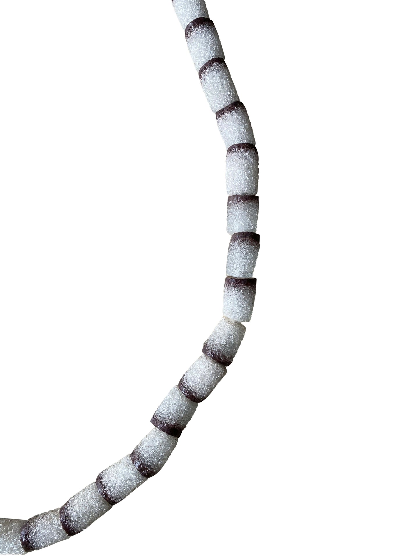 Frosted Glass Halskette mit strukturierter Oberfläche