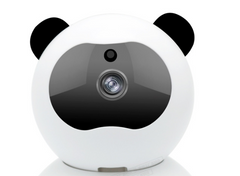 Cámara de vigilancia estilo panda, intercomunicador incorporado, la cámara se puede conectar a un teléfono móvil o tableta, dispositivo de cabecera HD, también detecta el movimiento y puede hacer sonar una alarma