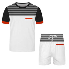 Camiseta con escote redondo y pantalón a juego en varios looks de moda