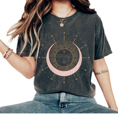 Camiseta de manga corta estampada 3D popular de moda para mujer