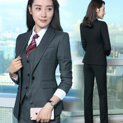 Conjunto de traje business para mujer, 3 piezas, negocios