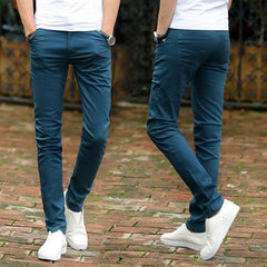 Pantalones casuales de color sólido para hombres de tendencia de moda Pantalones rectos para hombres