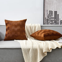 Funda de almohada de terciopelo textura suave y cómodo coche y sofá sala de estar dormitorio