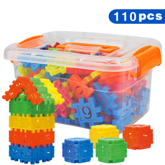 Divertido juguete educativo mosaicos para niños juguetes de bloques, juego de 110 piezas DIY Lepin bloques de construcción bebé niños y niñas bloques 3D