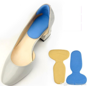 Calcomanías para tacones gruesas antidesgaste pies absorción de golpes almohadilla para el talón pegatinas para zapatos plantillas para tacones altos silicona femenina