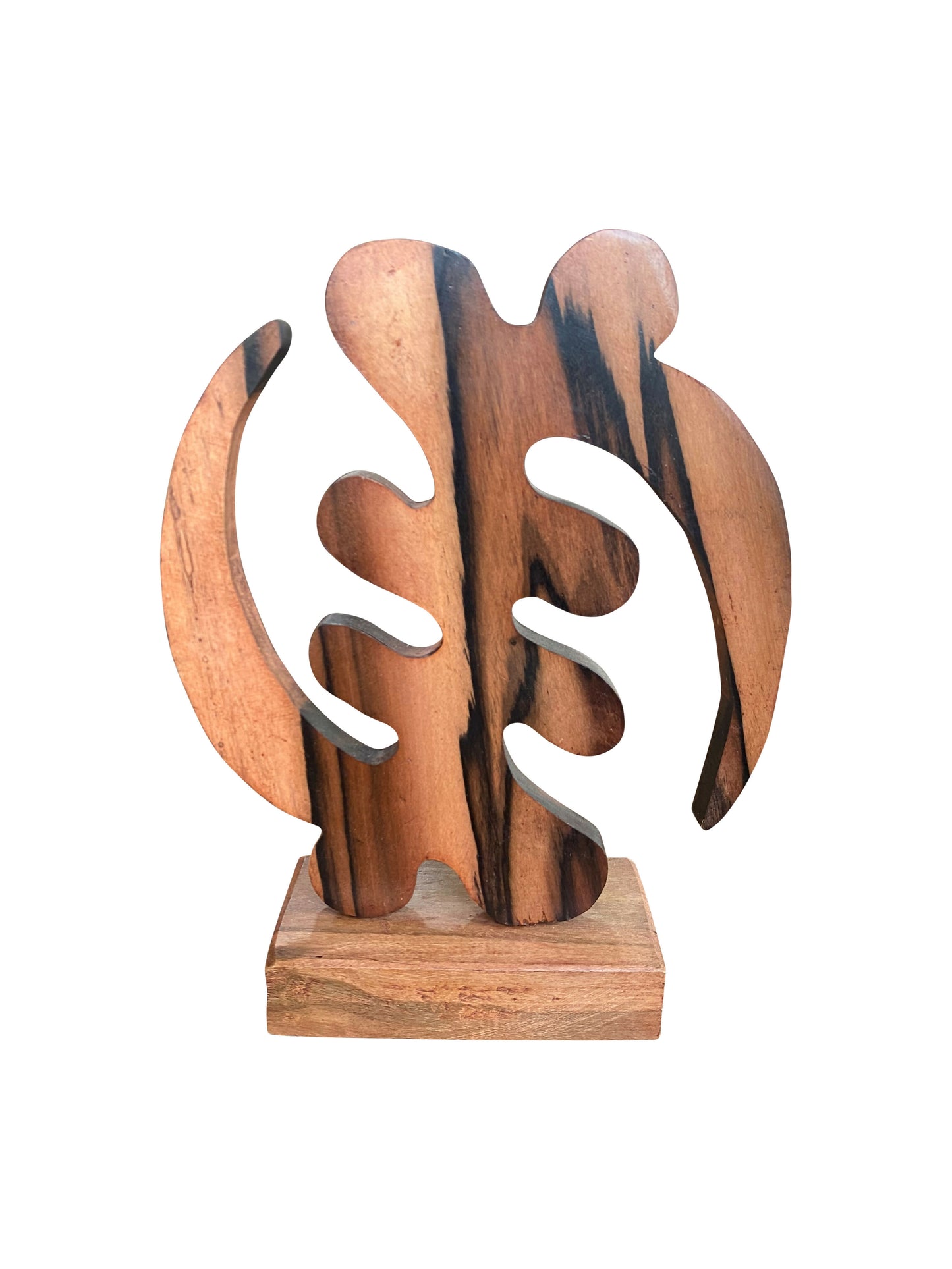 Gye Nyame – Nur Gott | Adinkra-Symbol aus handgeschnitztem Ebenholz (20 × 16 × 6 cm)