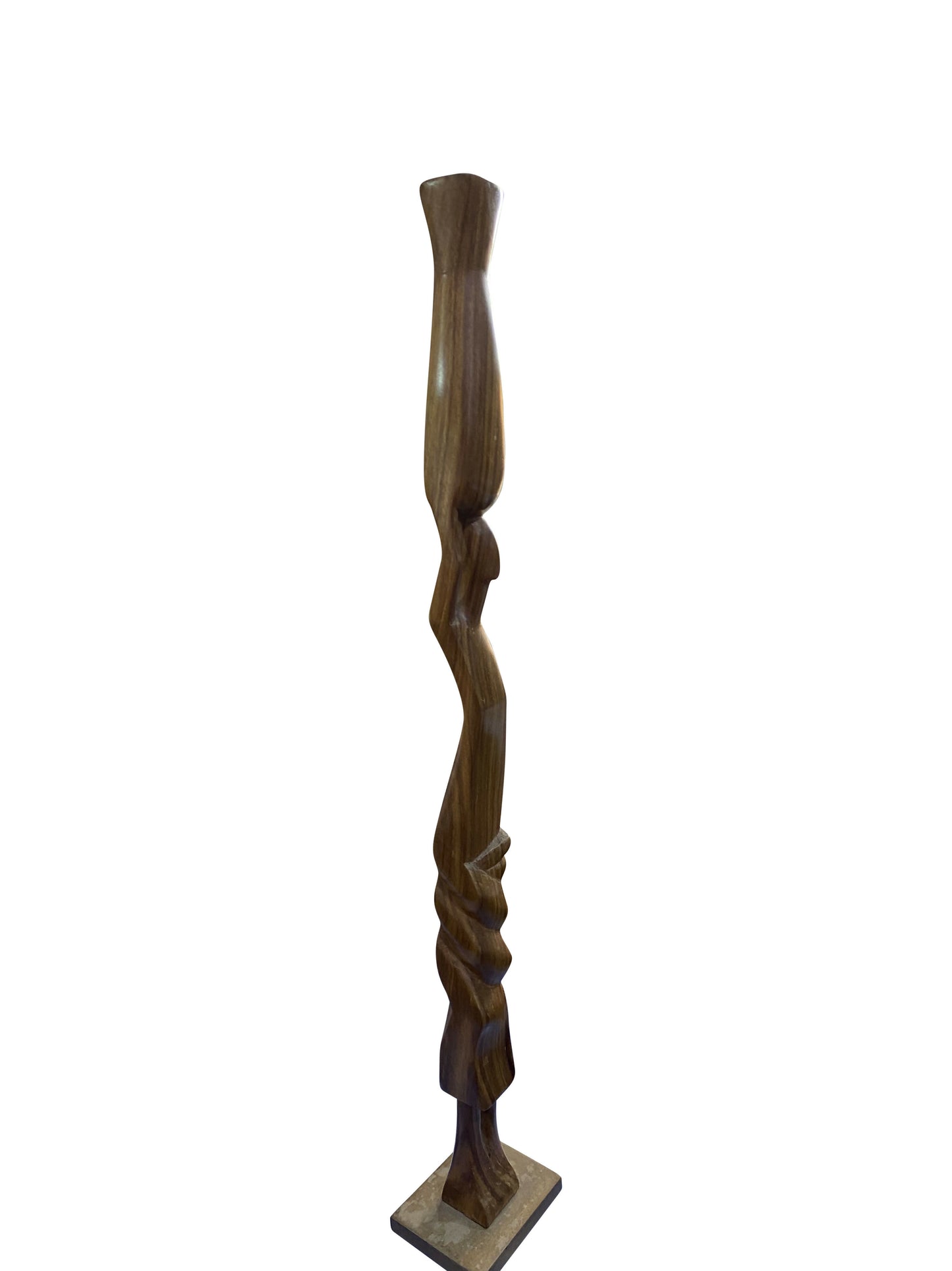 Skulpturaler Kerzenhalter „Woman“ aus Thickwood – Handgefertigte Holzfigur (63 × 10 cm)