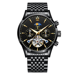 Lujo en cada detalle: Reloj mecánico Tourbillon luminoso e impermeable para hombre | envío rápido