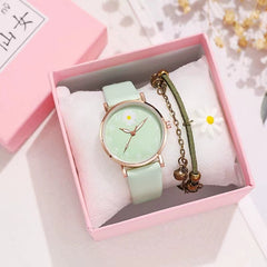 Colorido y encantador: Reloj de niña margarita pequeña, disponible en una amplia gama de colores, reloj de señora para estudiantes