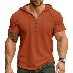 Camiseta de manga corta para entrenamiento de ejercicio informal a la moda para hombre