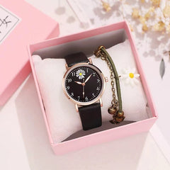 Colorido y encantador: Reloj de niña margarita pequeña, disponible en una amplia gama de colores, reloj de señora para estudiantes