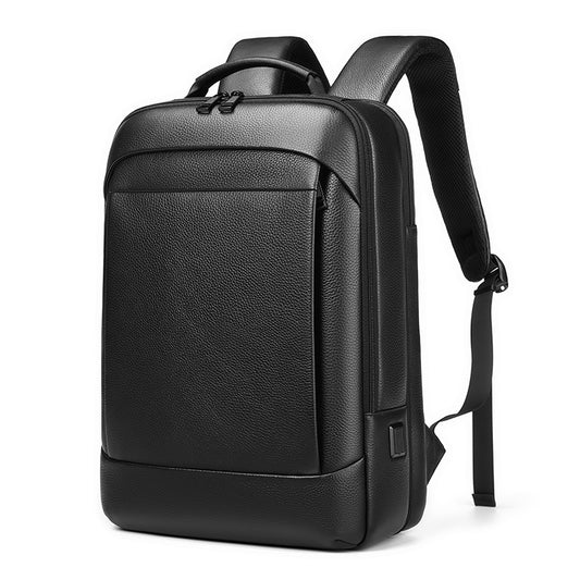 Nueva mochila de cuero para viajes de negocios para hombres