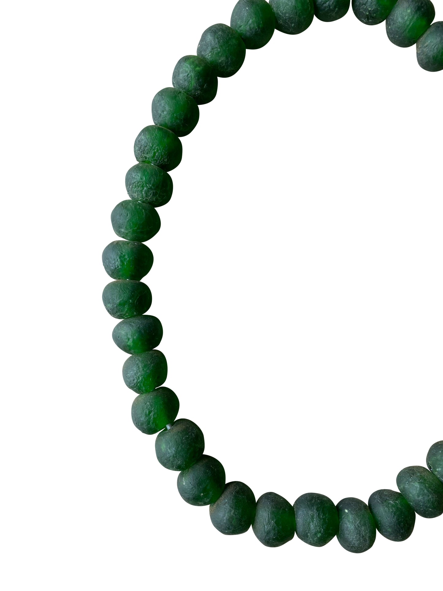 Deep Green Statement Kette mit handgeformten Glasbeads
