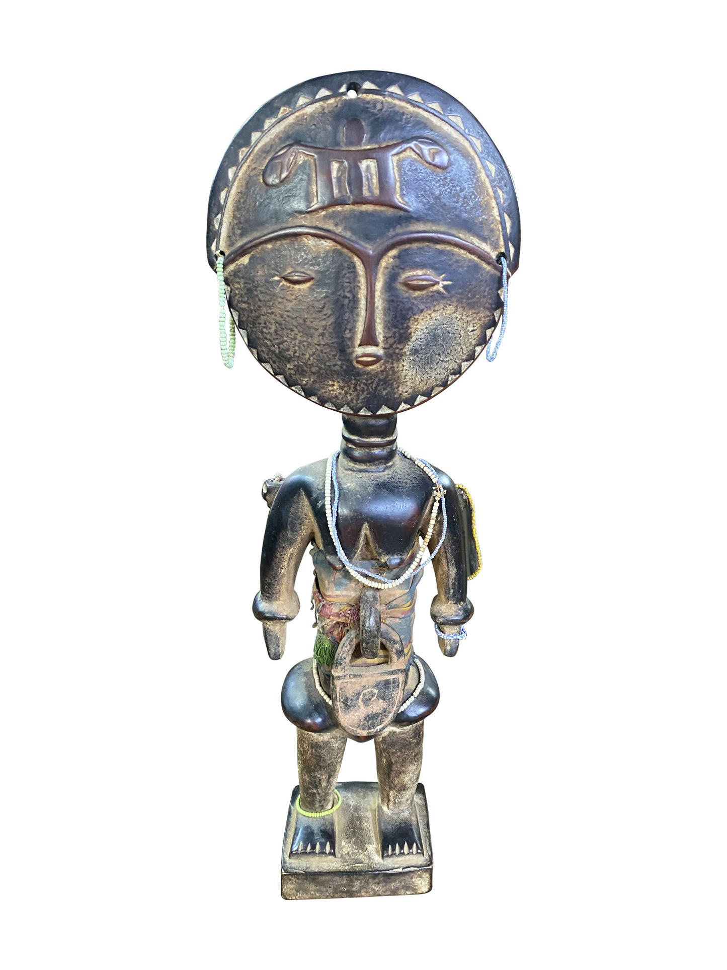 Ashanti Warrior Woman 52 cm handgeschnitzt aus Osesse Holz