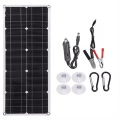 Aprovecha la Energía del Sol en Cualquier Lugar: Panel Solar Semiflexible de 30W 100W 18V con Puerto USB