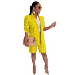 Traje informal, abrigo de negocios y pantalones cortos para mujer en diferentes colores, pantalones cortos para los días cálidos de oficina