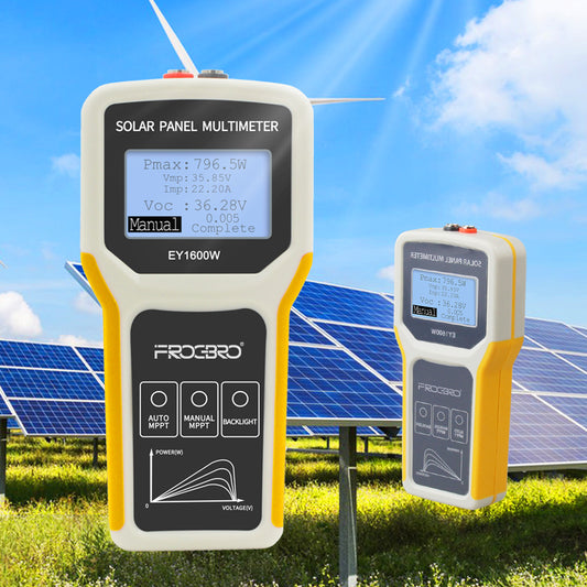 Mediciones precisas para su sistema solar! Multímetro fotovoltaico solar - Probador de paneles fotovoltaicos y dinamómetro: ¡Rendimiento óptimo garantizado!
