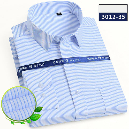 Camisa de manga larga Camisa a rayas de negocios para hombre