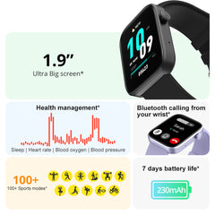 Tu compañero ideal para cada entrenamiento: Reloj inteligente resistente al agua IP67 de pantalla completa con monitor de frecuencia cardíaca deportiva