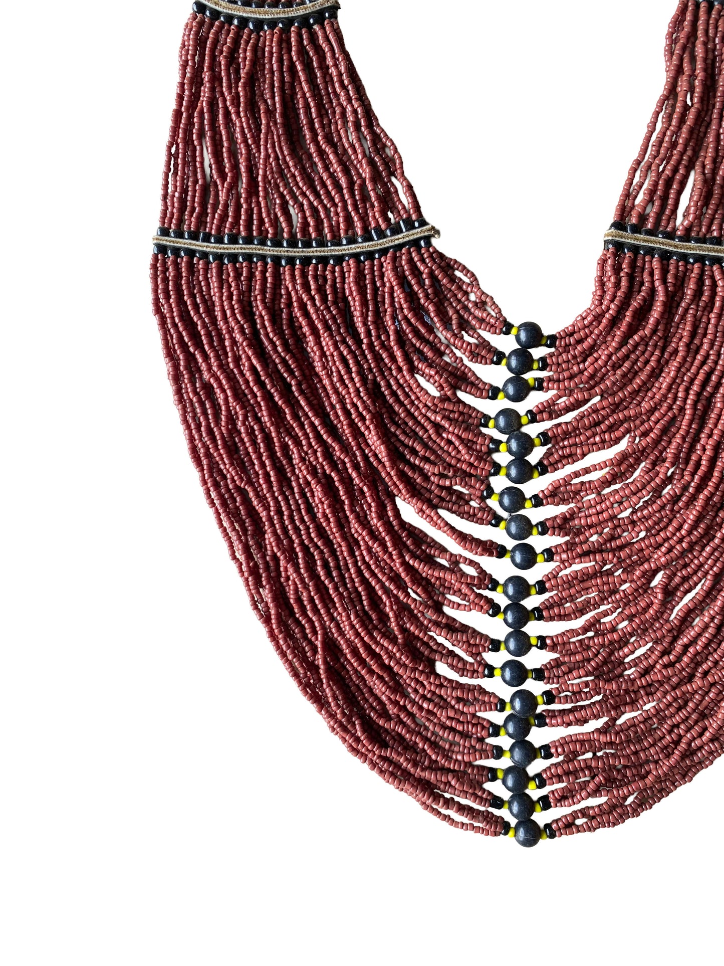 Voluminöses Perlen Collier mit 20 feinen Strängen, 35cm lang