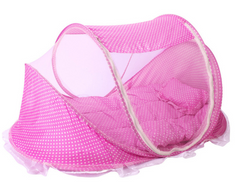 Cuna plegable con mosquitera y almohada en diferentes colores, también se puede transportar fácilmente