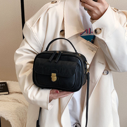 Moderno bolso cuadrado pequeño para viajar que combina con todo, Color: Negro, Marrón, caqui
