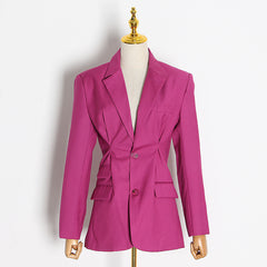 Nueva chaqueta de diseño en estilo francés, rosa claro y negro