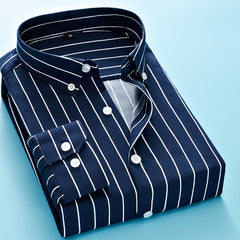 Vestido de negocios camisa de manga larga para hombre, en diferente colores