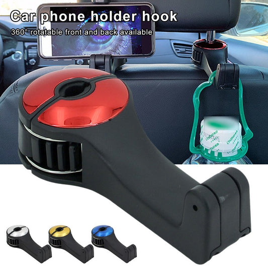 Gancho para reposacabezas de coche, soporte para teléfono, colgador para coche para A4 B6, colgador trasero para asiento, gancho de almacenamiento, soporte para teléfono, Clip de sujeción automático