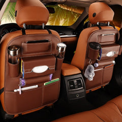 ¡Caja de Almacenamiento de Cuero para Coche! 🚗👜 Mantén tus Suministros Organizadamente en el Asiento 🌟 Elegancia y Funcionalidad en Uno ✨