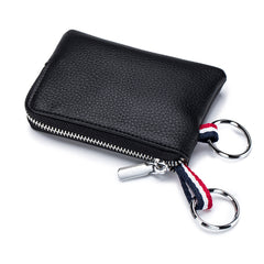 Monedero para hombre, minibilletera de cuero europeo y americano, cuero suave con cremallera, monedero, licencia de conducir, estuche para llaves, tarjetero ultrafino