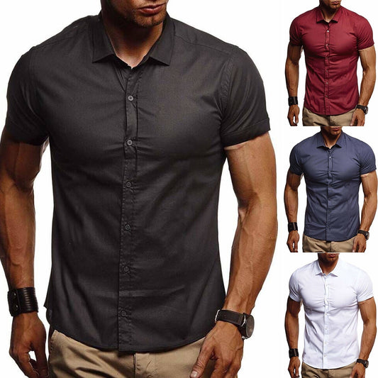 Camisa ajustada de negocios para hombre