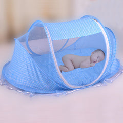 Cuna plegable con mosquitera y almohada en diferentes colores, también se puede transportar fácilmente