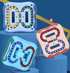 Cubo de Rubik con punta de dedo de inteligencia de frijol mágico giratorio, Este juguete puede entrenar la coordinación mano-ojo, la concentración, la paciencia, el pensamiento estratégico y la capacidad de resolución de problemas de los niños.